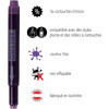 Cartouches d'encre - Lilas - Encre non effaçable - Pour stylo plume et roller - 5 grandes cartouches