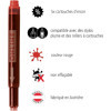 Cartouches d'encre - Rouge - Encre non effaçable - Pour stylo plume et roller - 5 grandes cartouches