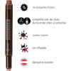 Cartouches d'encre - Marron - Encre non effaçable - Pour stylo plume et roller - 5 grandes cartouches