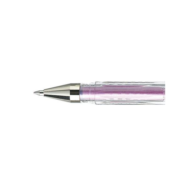 Stylo encre gel rose métallisée pointe moyenne 0,7mm UniBall Signo