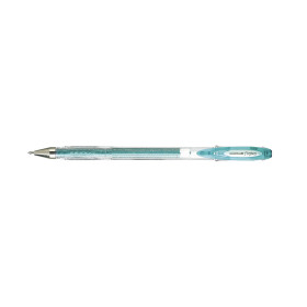photo - Stylo encre gel vert pailleté pointe moyenne 0,7mm UniBall Signo