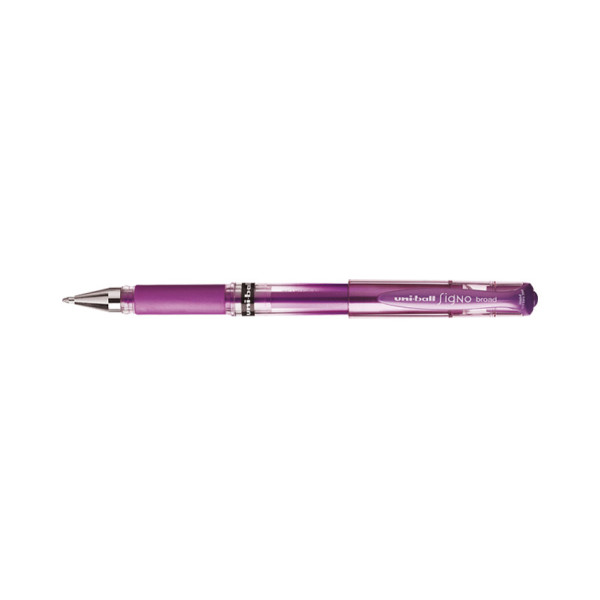 photo - Stylo roller Uni-Ball Signo Broad Rose métallisé