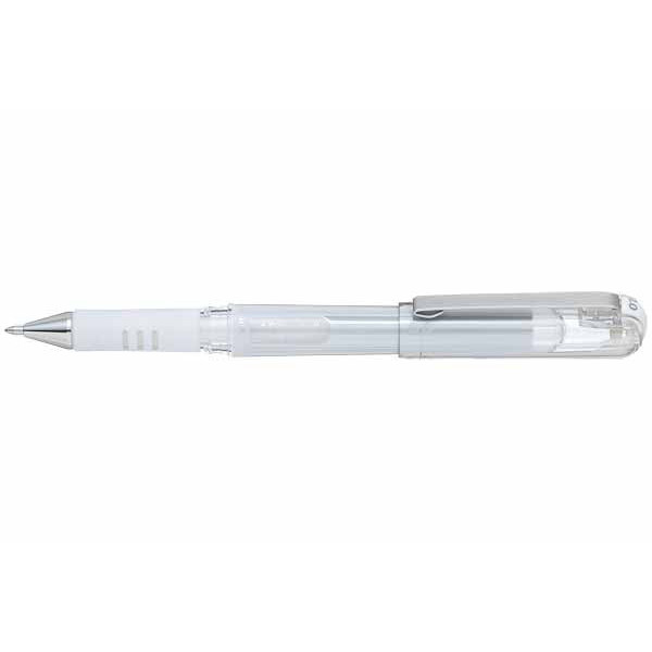 Stylo roller - Encre gel - Blanc - Pointe 1mm - Pentel - Gel Grip DX