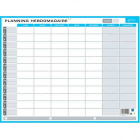 Planning Perpétuel Effaçable Hebdomadaire Et Annuel Scolaire 42X32Cm pas cher