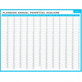 Planning Perpétuel Effaçable Hebdomadaire Et Annuel Scolaire 42X32Cm | Surdiscount