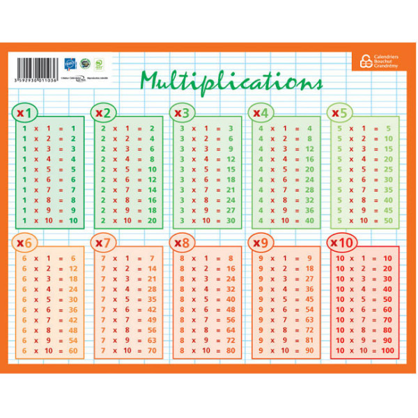 Fiche Mémo Souple Calcul 20,5 X 26,5Cm | Surdiscount