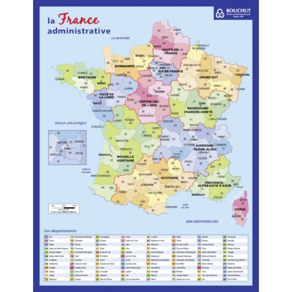Fiche Mémo Souple Géographie France Administrative Et Physique 26,5 X 20,5 Cm pas cher