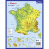 Fiche Mémo Souple Géographie France Administrative Et Physique 26,5 X 20,5 Cm | Surdiscount