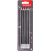 Lot De 5 Crayons Graphite Hb - Embout Gomme - Bruynzeel pas cher