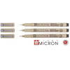 Etui De 3 Feutres Pigma Micron Noir 005/01/03 Sakura | Surdiscount
