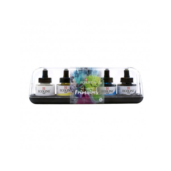 Lot De 5 Flacons De Peinture Ecoline Aquarelle 30 Ml Royal Talens pas cher