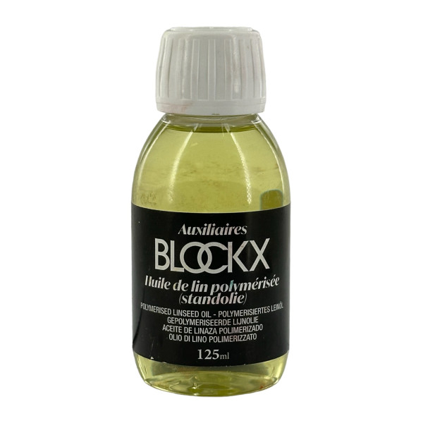 photo - Huile de lin polymérisée - Peinture à l'huile - Médium - Blockx - Flacon 125ml