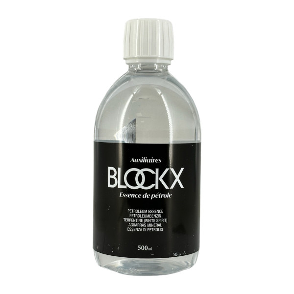 photo - Essence pétrole - Peinture à l'huile - Fluidifie la couleur - Blockx - Flacon 500ml