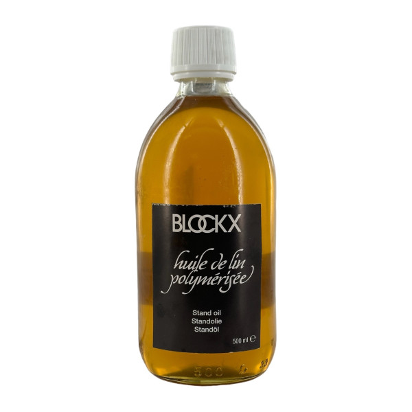 photo - Huile de lin polymérisée - Peinture à l'huile - Médium - Blockx - Flacon 500ml