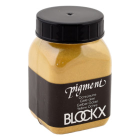 photo-Pigment en poudre - Ocre jaune - 1 - Blockx - Pot de 100g