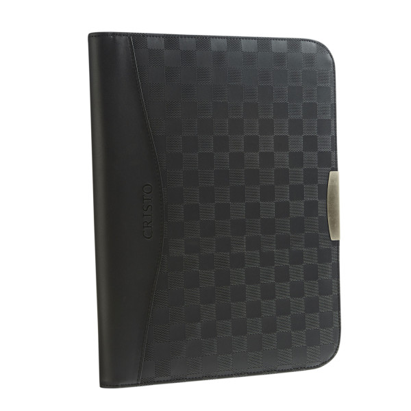 Conférencier A4 Zippé Avec Calculatrice - Collection Damiers - Noir - Cristo | Surdiscount