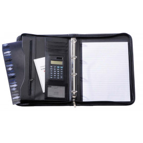 Conférencier A4 Avec Poignées Et Calculatrice - Collection Damiers - Noir - Cristo | Surdiscount