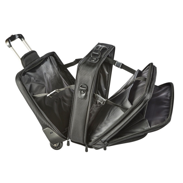 Trolley Polyester Pour Pc Portable De 17 Pouces - 4 Compartiments - Noir - Cristo | à seulement 79,99 €