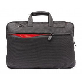 Sacoche Ordinateur 17 Pouces - 3 Compartiments - Noir/Rouge - Cristo | Surdiscount