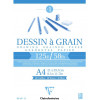 Bloc Dessin A Grain Colle A4 - 125G - 40 Feuilles - Clairefontaine pas cher