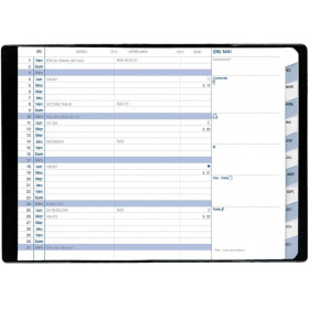 Agenda Mensuel 2021 Plain - 10 X 15 Cm - Noir - Quo Vadis | Surdiscount