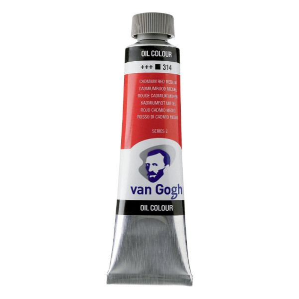 photo-Peinture à l'huile - Rouge Cadmium Moyen - 314 - A l'huile de carthame - Van Gogh - 40ml