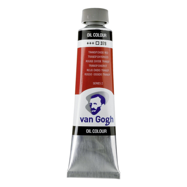 photo-Peinture à l'huile - Rouge Oxyde Transparent - 378 - A l'huile de carthame - Van Gogh - 40ml
