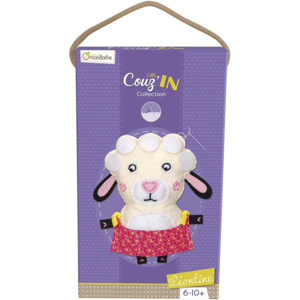 Personnage en feutrine - A coudre - Léontine le mouton - Kit complet - Dès 6 ans