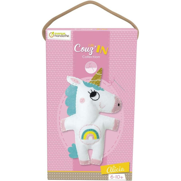 Personnage en feutrine - A coudre - Alicia la licorne - Kit complet - Dès 6 ans
