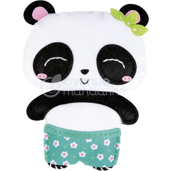 photo - Personnage en feutrine - A coudre - Gustave le panda - Kit complet - Dès 6 ans