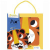 photo - Canevas - Enfant - Point de croix - Petit tigre - 18x18cm - Avec tambourin