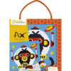 photo - Canevas - Enfant - Point de croix - Singe cosmonaute - 14x14xcm - Fils et aiguilles