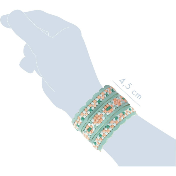 Bracelets à créer - Point de croix - 2 modèles - Bleu - Kit complet - Pix'Trésor