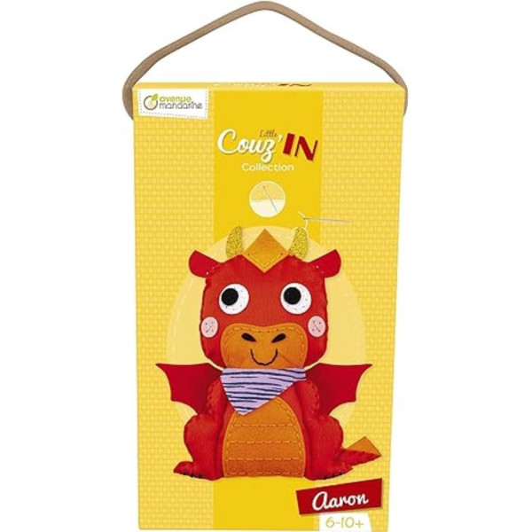 Personnage en feutrine - A coudre - Aaron le dragon - Kit complet - Dès 6 ans