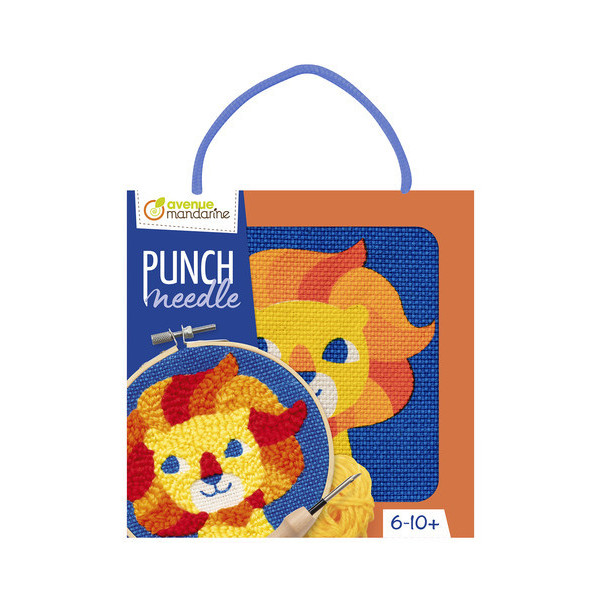 photo - Canevas - Punch Needle - Lion - Enfant - Avec tambour et accessoires