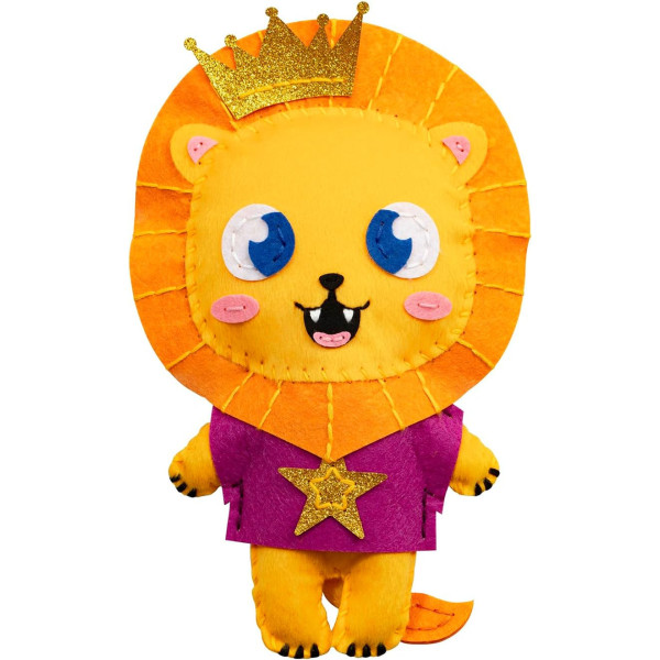photo - Personnage en feutrine - A coudre - Richard le lion - Kit complet - Dès 6 ans