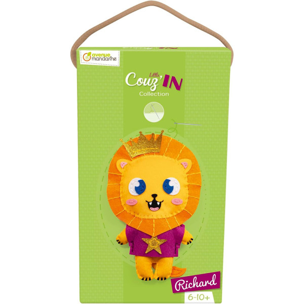 Personnage en feutrine - A coudre - Richard le lion - Kit complet - Dès 6 ans