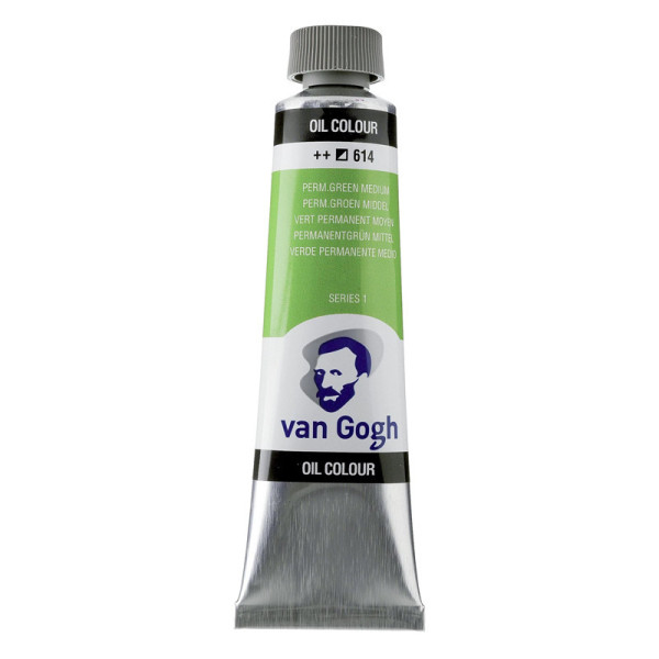 photo-Peinture à l'huile - Vert Permanent Moyen - 614 - A l'huile de carthame - Van Gogh - 40ml