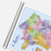 Carte Murale Pelliculée France Administrative 66 X 84,5 Cm | Surdiscount