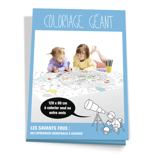 Coloriage Géant Pour Enfants Les Savants Fous 80 X120 Cm pas cher