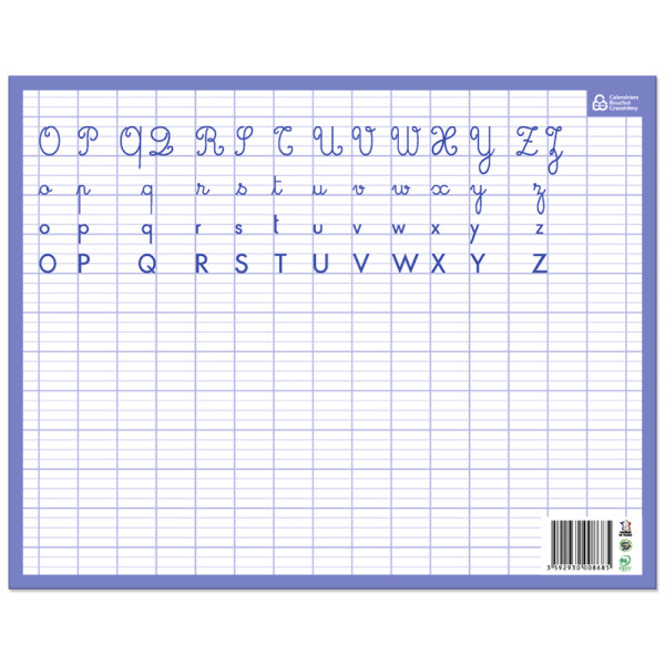 Ardoise Effaçable A Sec Alphabet/Seyes 26,5 X 21Cm | Surdiscount