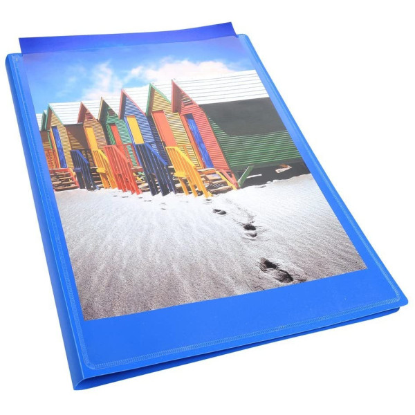 Porte-Vues 60 Vues Bleu Kreacover - Exacompta | Surdiscount