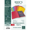 Lot De 100 Chemises Rock"S 24 X 32 Cm 210G Assortie - Exacompta pas cher