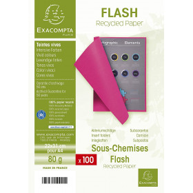Lot De 100 Sous-Chemises Rock"S 22 X 31 Cm 80G Assortie - Exacompta pas cher