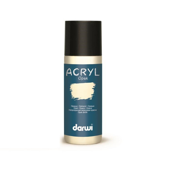 photo-Peinture acrylique - Ivoire - Tous supports - Opaque - Indélébile - Darwi - 80ml