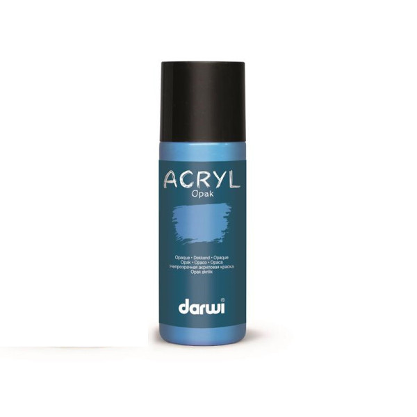 photo-Peinture acrylique - Bleu clair - Tous supports - Opaque - Indélébile - Darwi - 80ml