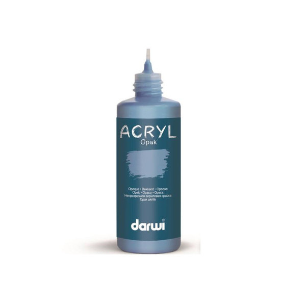 Peinture acrylique - Bleu gris - Tous supports - Opaque - Indélébile - Darwi - 80ml