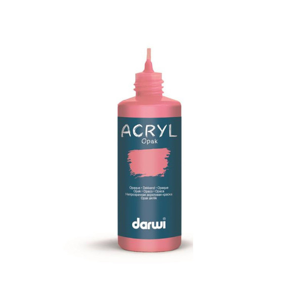 Peinture acrylique - Rose anglais - Tous supports - Opaque - Indélébile - Darwi - 80ml