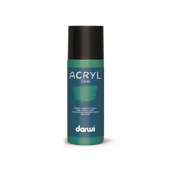 photo-Peinture acrylique - Vert foncé - Tous supports - Opaque - Indélébile - Darwi - 80ml