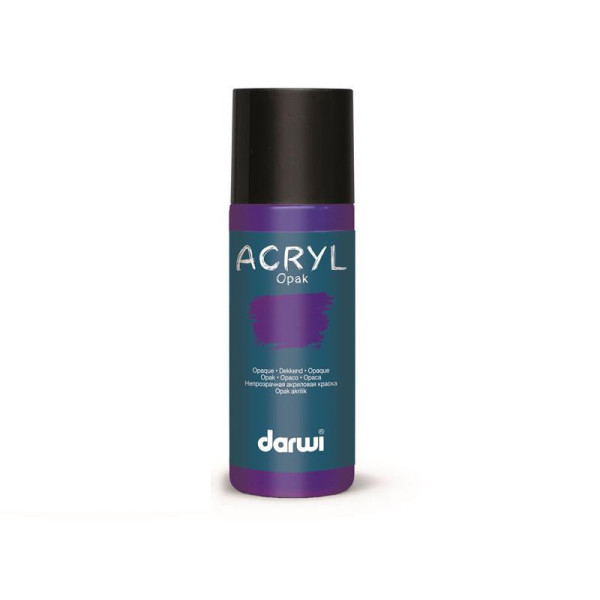 photo-Peinture acrylique - Violet - Tous supports - Opaque - Indélébile - Darwi - 80ml